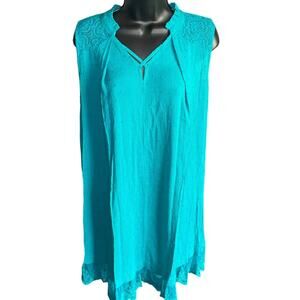 Umgee NWT Teal Lace Sleeveless Mini Dress Size S